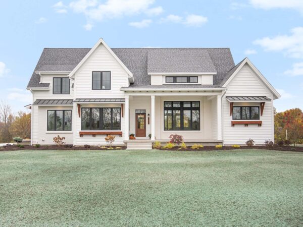 Newly built custom cream home in west michigan