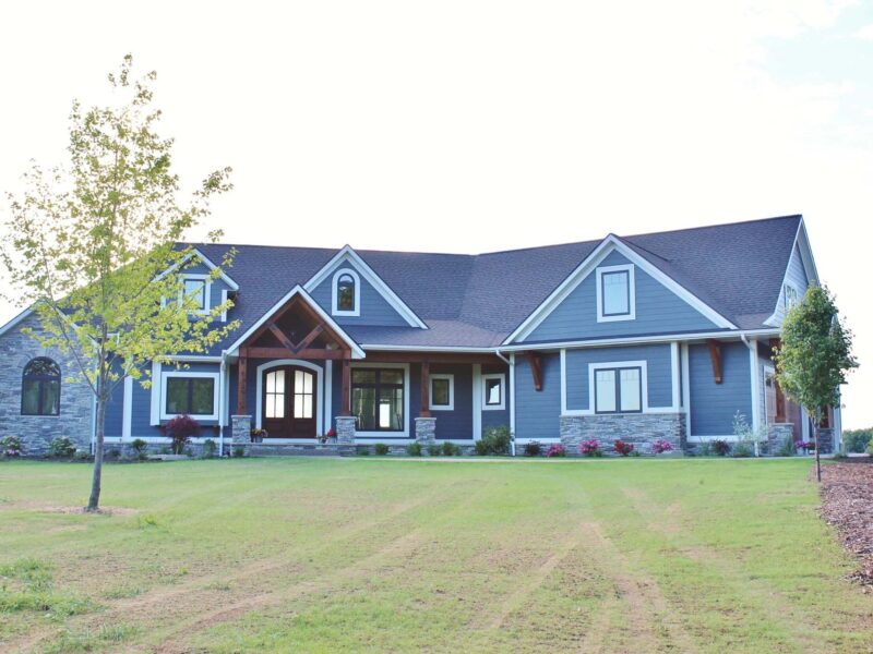 Blue craftsman style homes Michigan TruBuilt Builders
