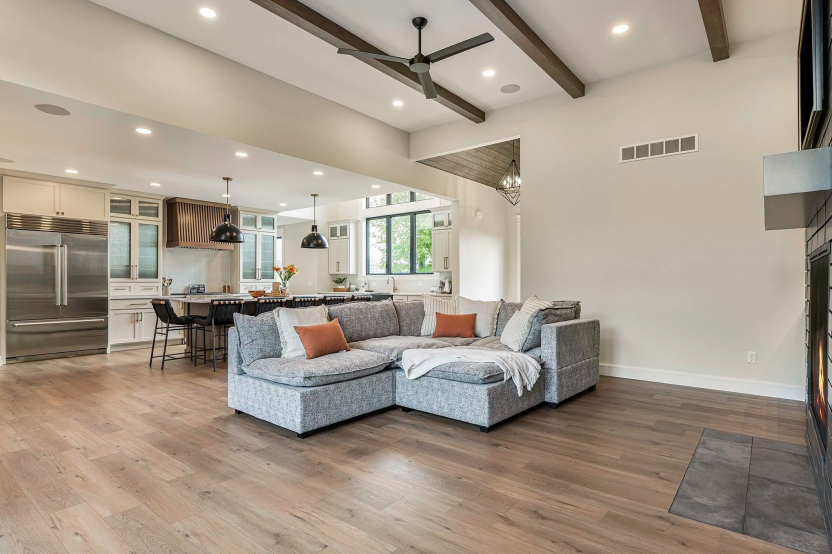 Open living room concept of a luxury home